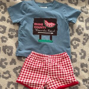 Blue and Red Kids Matching Set